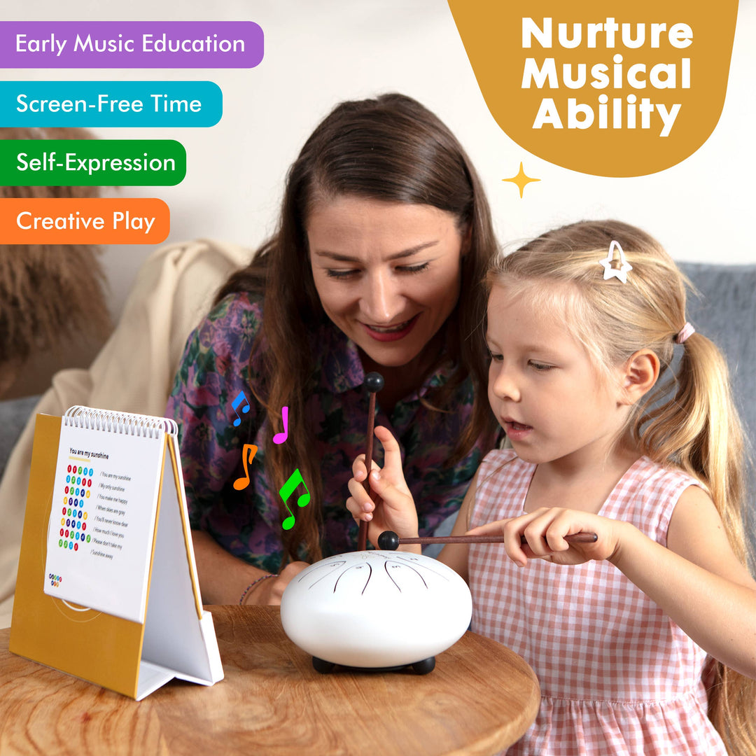 Steel Tongue Drum MusicKit, With Interactive Audio Soundbook