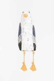 Sitting Seagull Medium Wood and Felt