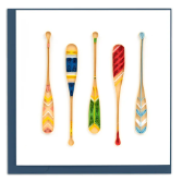 BL1373 Painted Canoe Paddles Quilling Card