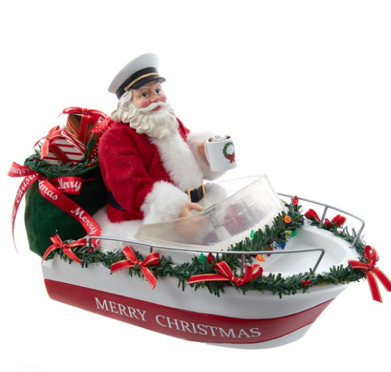 santa in boat