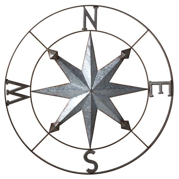 Galvanized compass