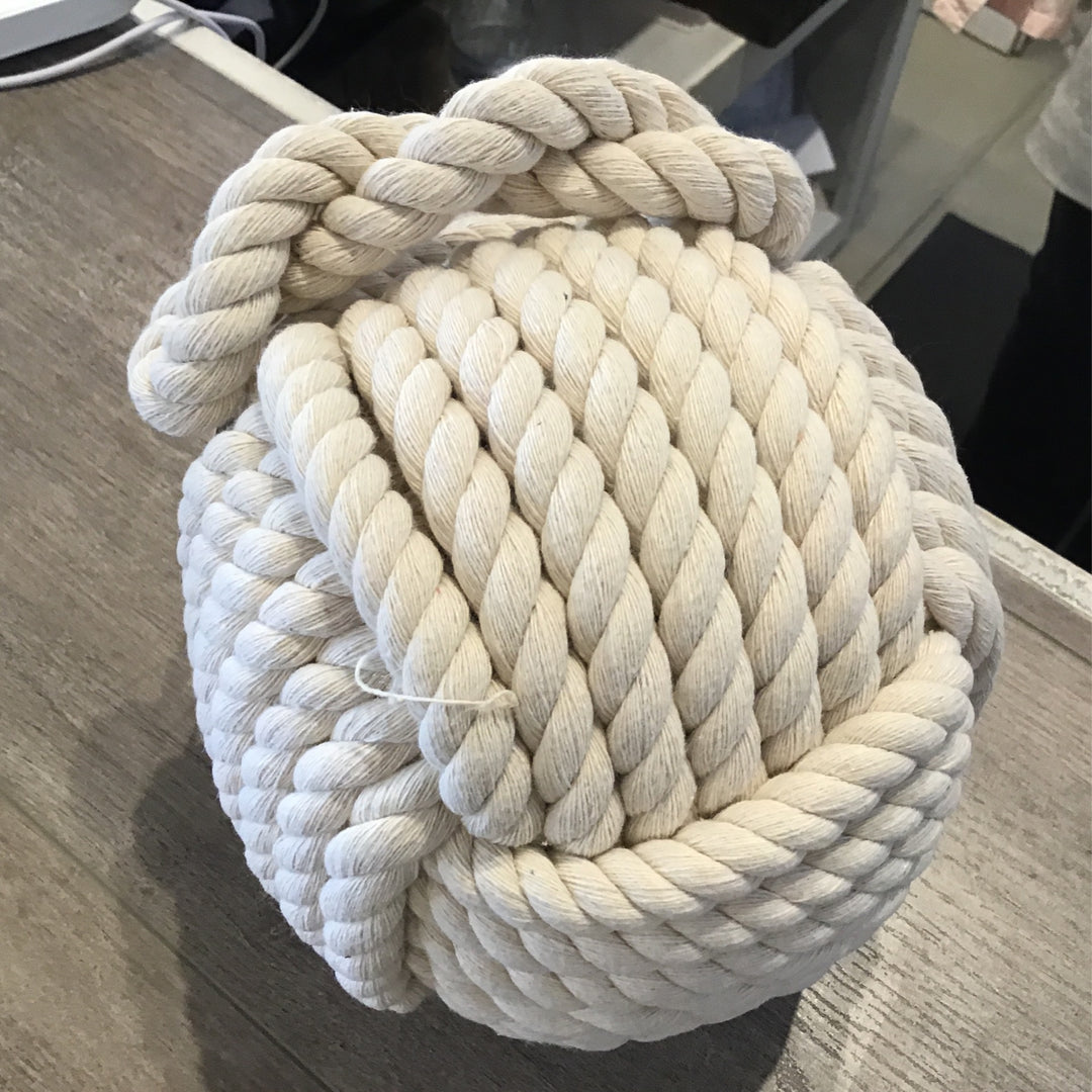 Door Stop Rope Knot White Monkey's Fist DEI
