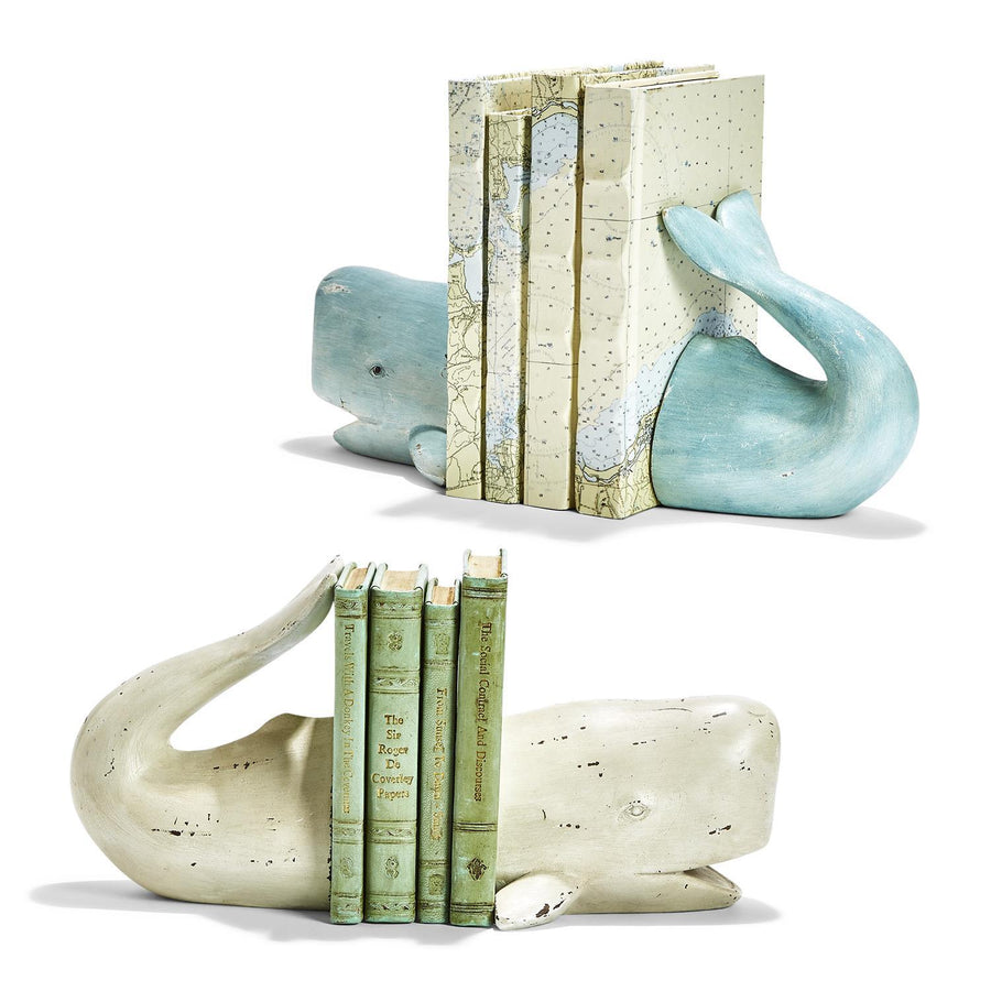 whale tail bookend set